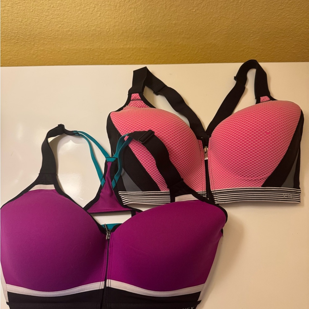 Victoria's Secret Pink and Purple Sports Bras